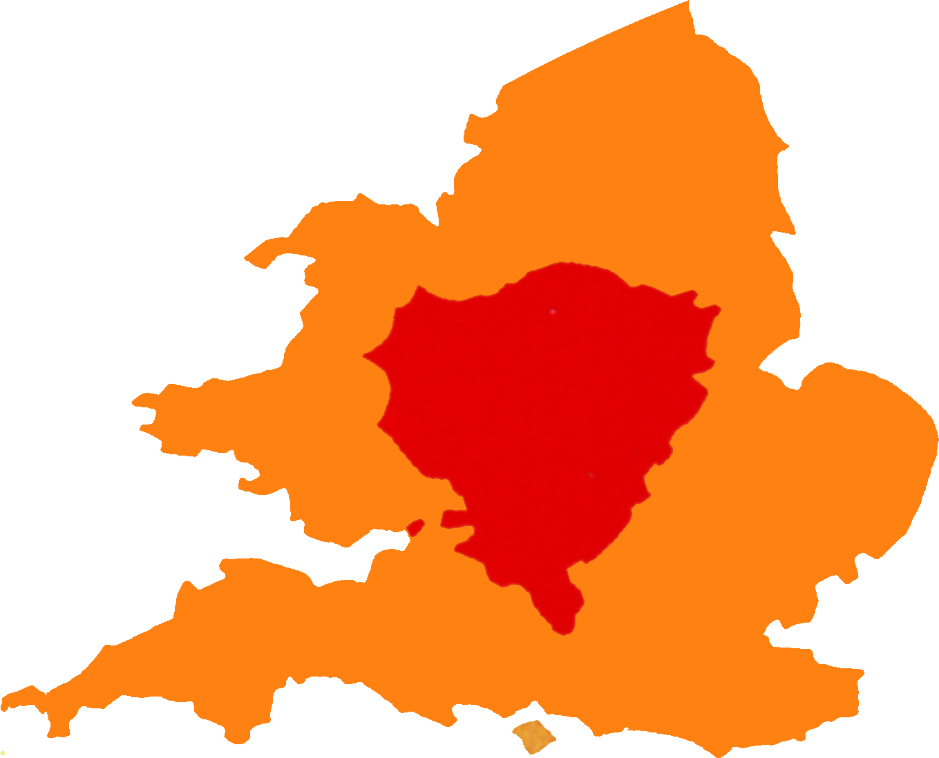 Small map of the region within the UK